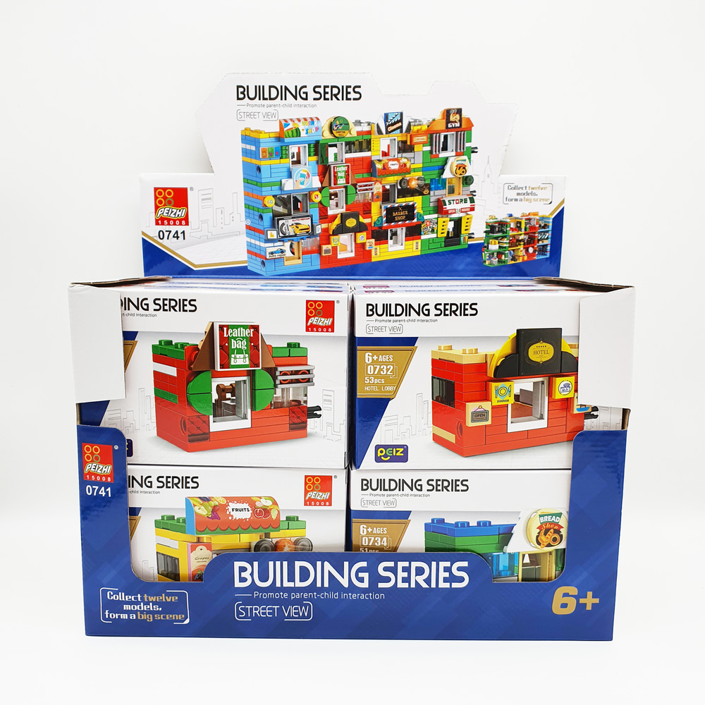 3000 빌딩 시리즈 블럭 12개묶음-빌딩블럭 어린이집 유치원 답례품