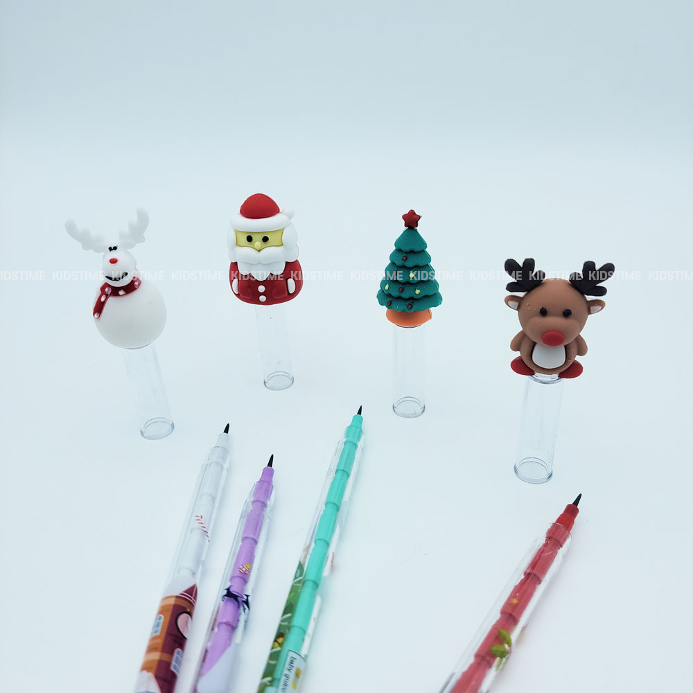 1000 크리스마스 카트리지 연필 56개입 1박스-크리스마스 캐릭터 단체 선물