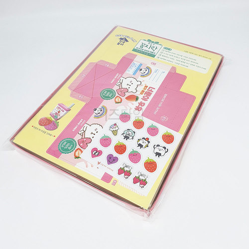1000 DIY 꼼지락 편지지 만들기 12개입 1박스-재미있는 모양 편지지 집콕놀이 시리즈