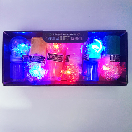 2000 쉐이크 LED 슬라임 12개입 1박스-불빛슬라임
