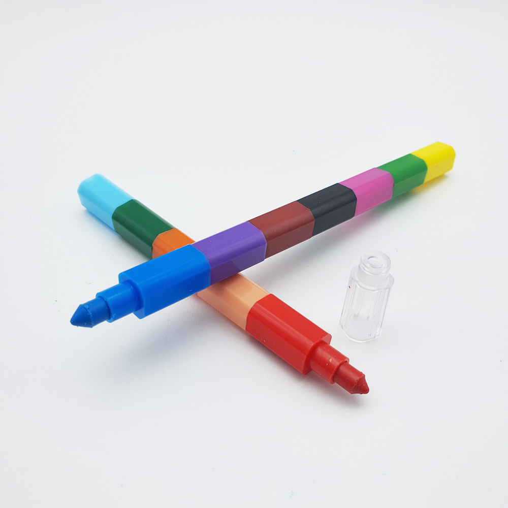 1000 시크릿 쥬쥬 12색 블럭색연필 4개묶음-휴대용 색연필 답례품 단체선물