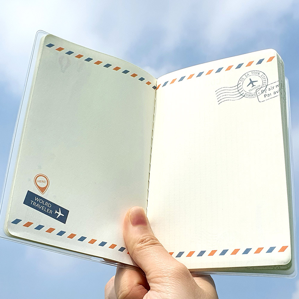 1500 여권디자인의 미니 노트 4개묶음-네가지 스타일 여권모양
