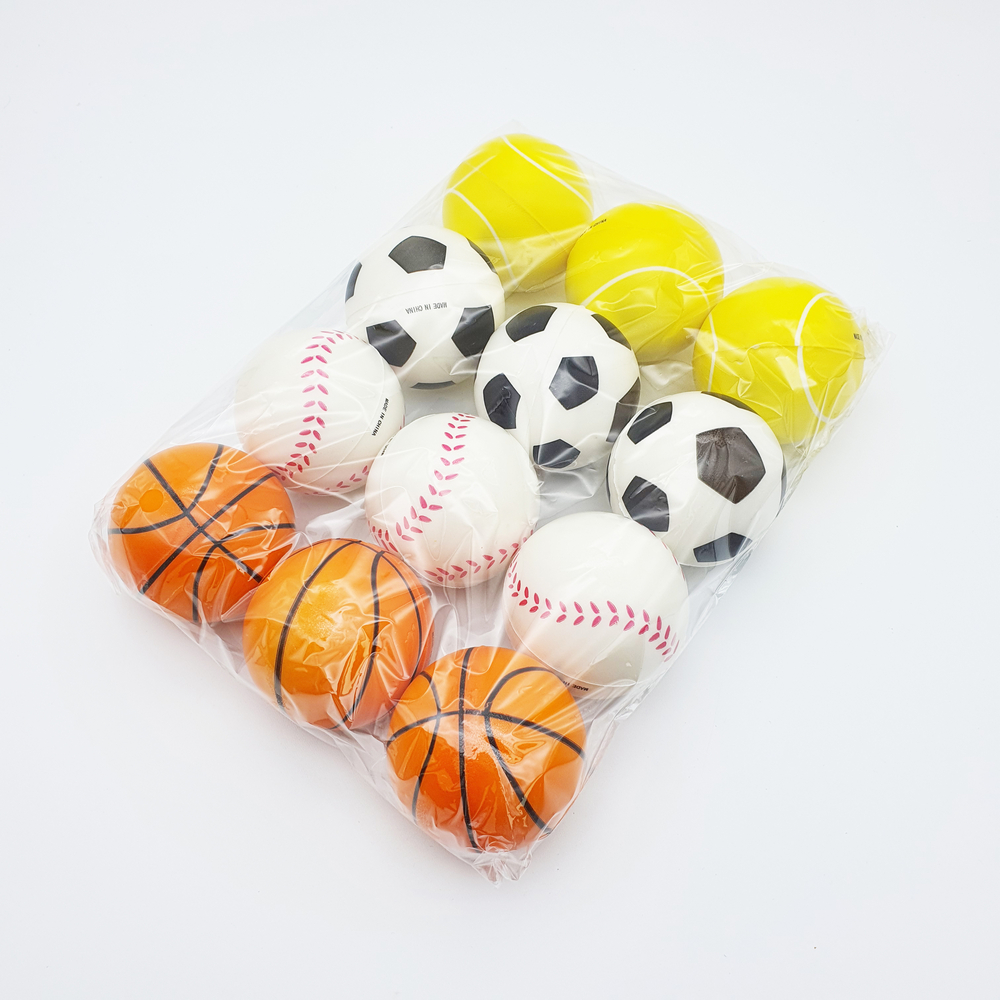 1000 소프트 스펀지  6cm 스포츠볼 12개묶음-유아용 소프트볼 아프지않은공