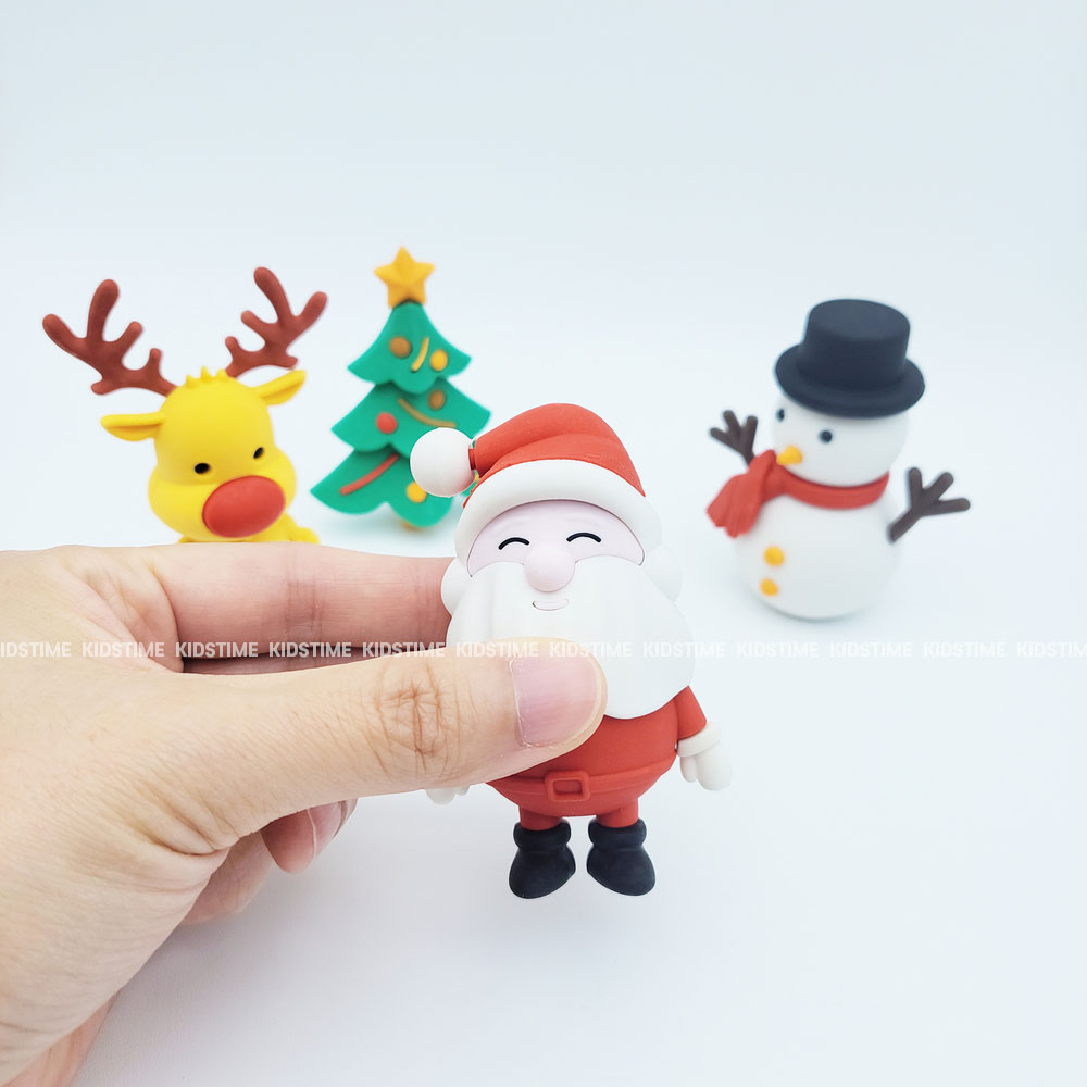 크리스마스 BIG 피규어 지우개 1개-크리스마스 단체선물 문구 캐릭터 산타 눈사람