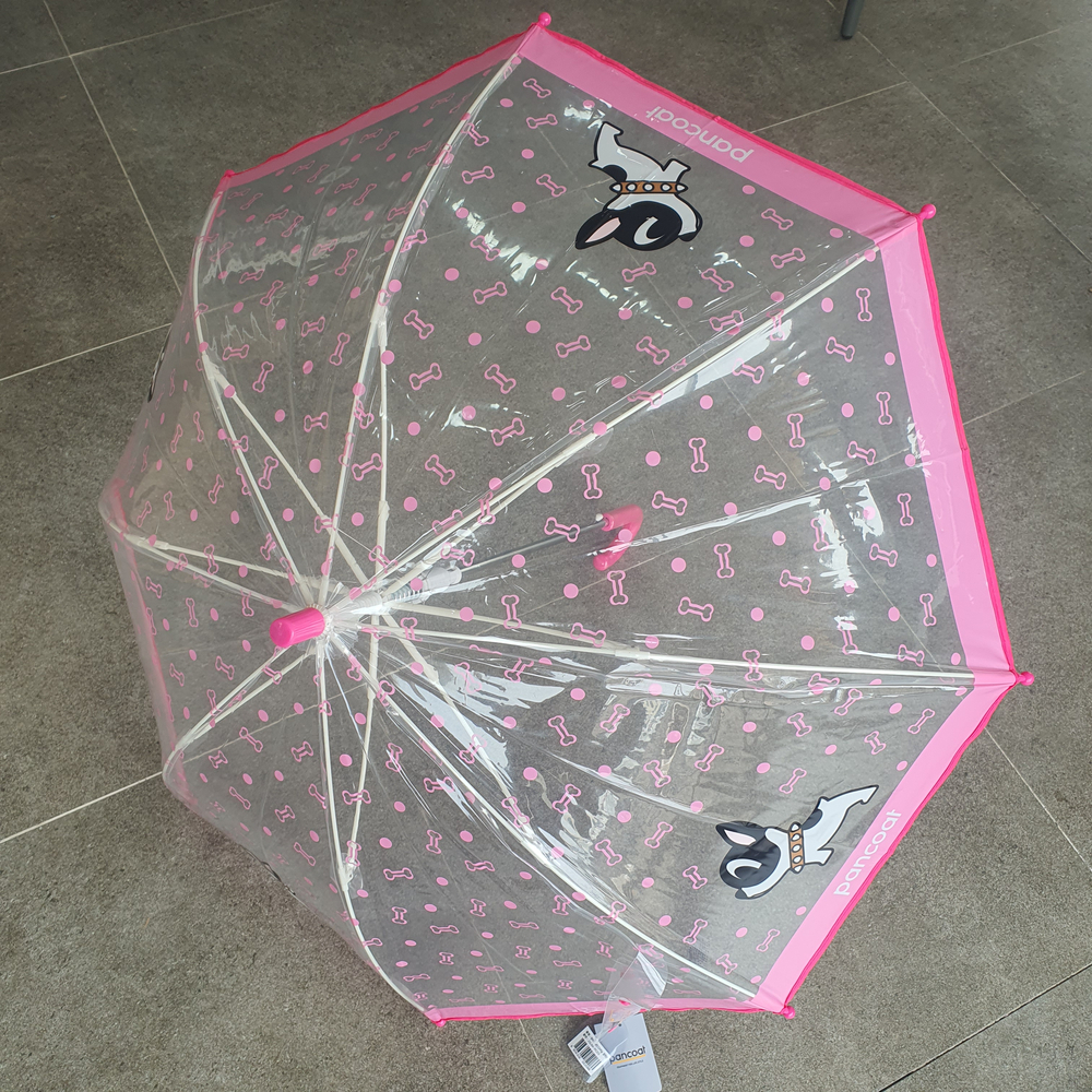 13000 팬콧 팝바우 패턴 53 고급 투명우산 1개- 고급 캐릭터 투명 비닐 우산 아동