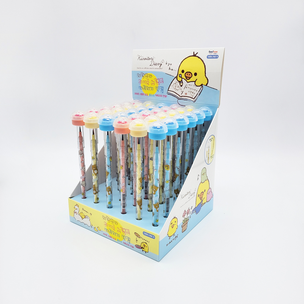 500 리락쿠마 스탬프 카트리지 연필 36개입 1박스 - 스탬프 놀이 단체 문구 선물