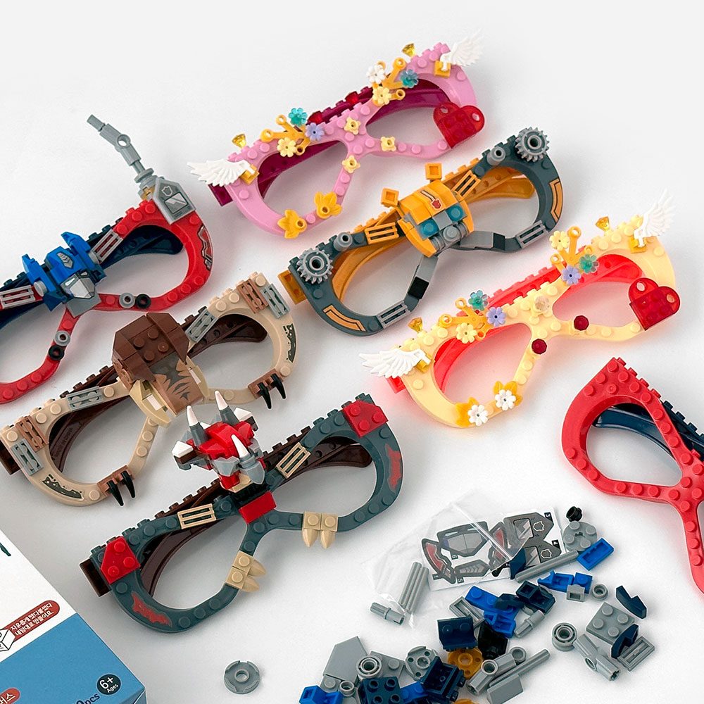 4500 프리티 블럭 DIY 안경 1개 랜덤 -  5종디자인  인테리어 블럭 놀이 선물용