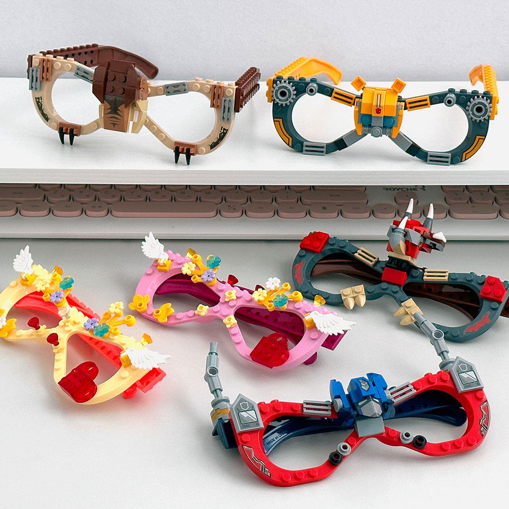 4500 프리티 블럭 DIY 안경 1개 랜덤 -  5종디자인  인테리어 블럭 놀이 선물용