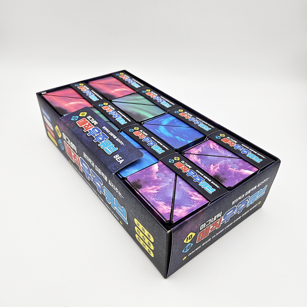 3000 마그네틱 매직 우주큐브 8개입 1박스 - 4종류 3D 우주 퍼즐 무인점 달란트 학원 홍보 학습지