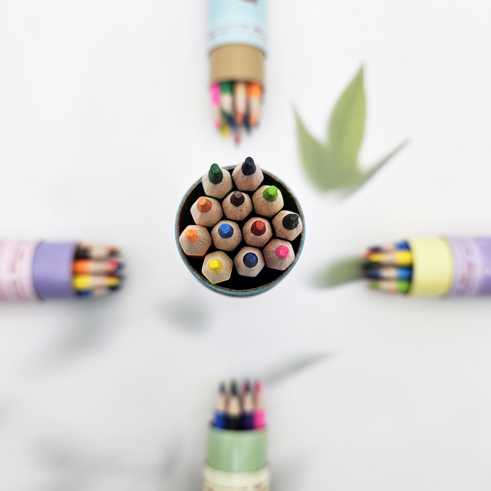 2500 육각 12색 색연필 1개 랜덤 -  12색 기본색연필 학원 달란트