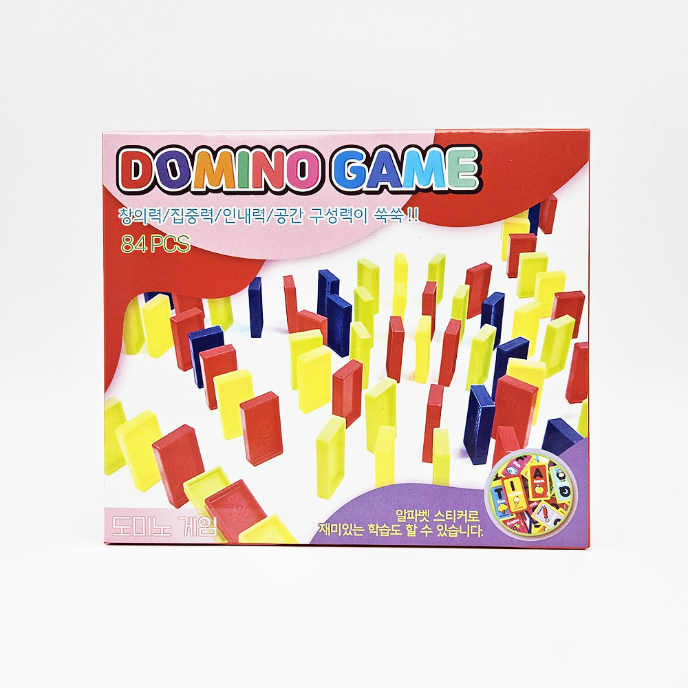 4000 도미노 게임 1개 랜덤 - 알파벳 스티커 영어공부 보드카페 공간구성