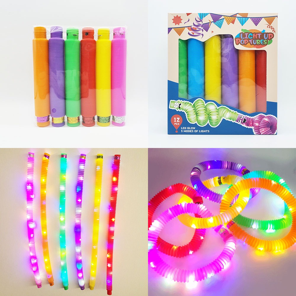 2000 파티용 LED 불빛팝튜브 12개입 1박스-캠핑장장난감 야외놀이 불빛 야광봉 파티장식