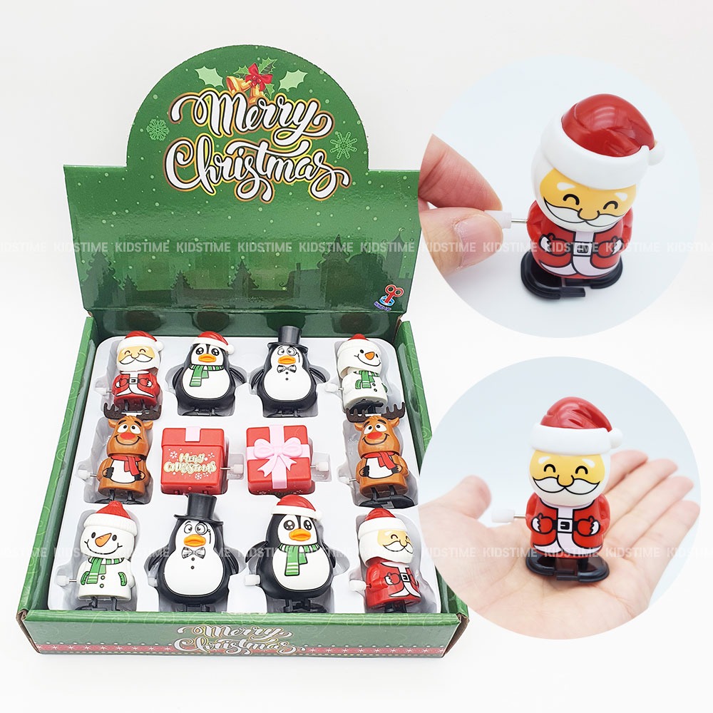 1500 크리스마스 마스코트 태엽 12개-크리스마스 소품 장식품 단체선물 추천 산타 루돌프