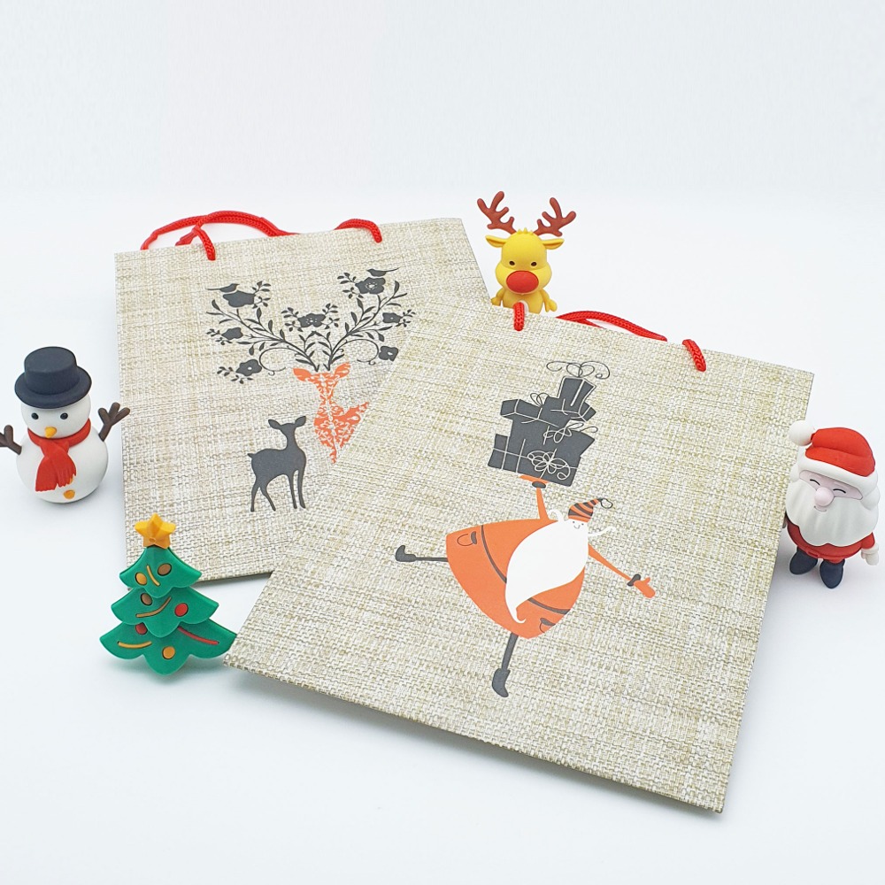 1500 크리스마스 쇼핑백 20개묶음-종이쇼핑백 산타 크리스마스선물