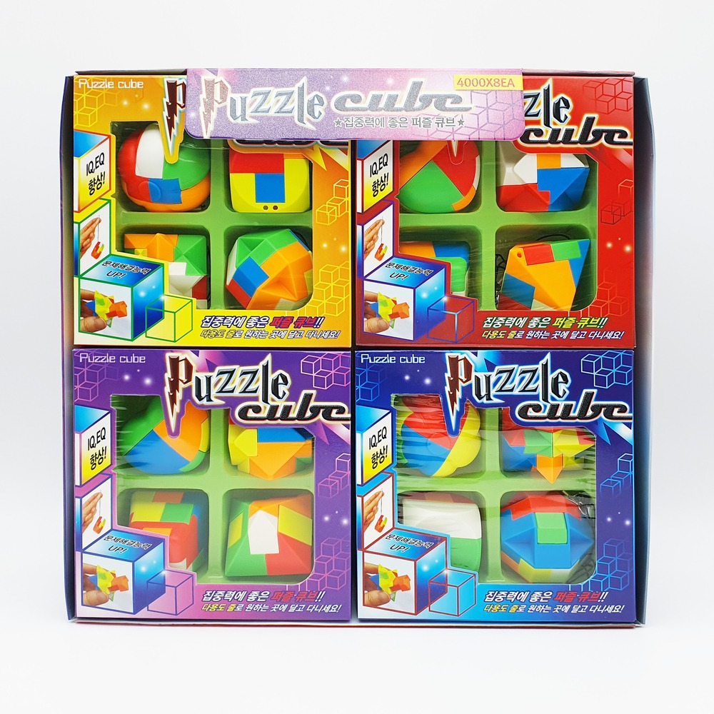 4000 프랜즈 퍼즐큐브 8개입 1박스-입체퍼즐 큐브놀이 집중력향상